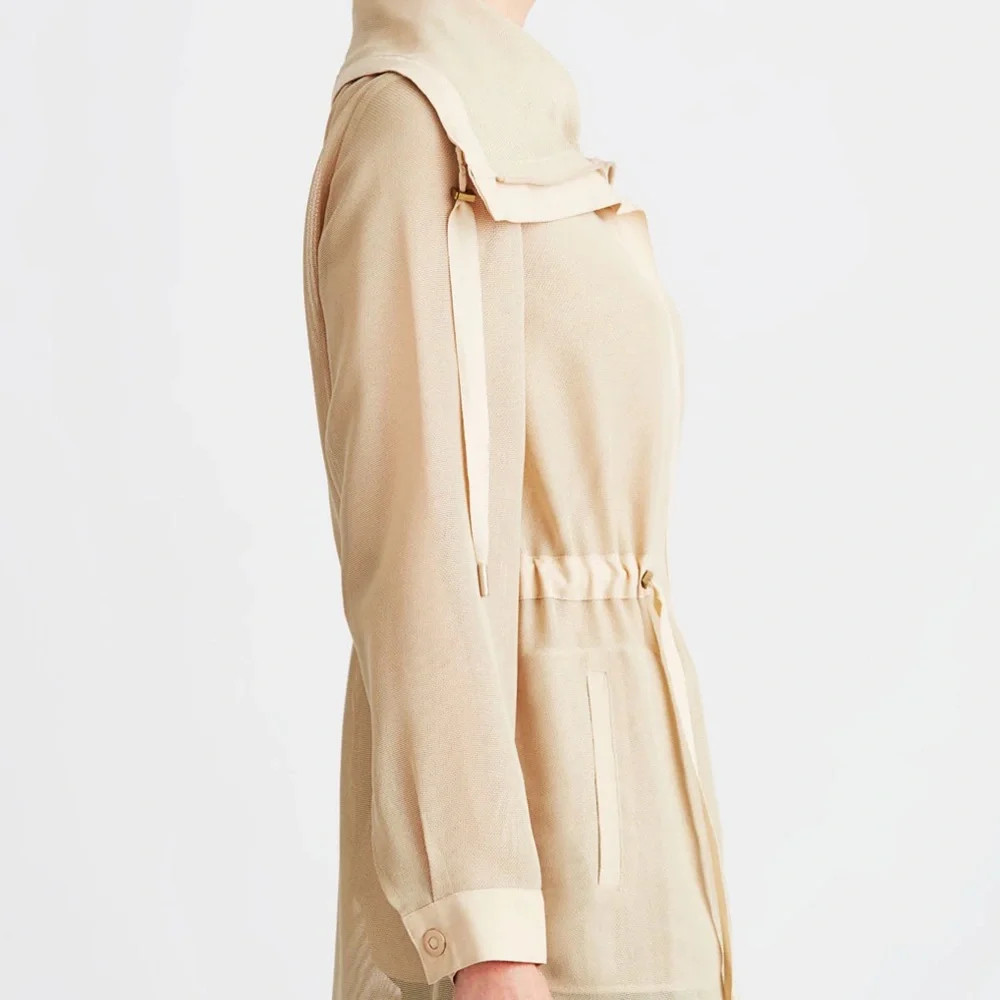 Etcetera Avian Mesh Lightweight Beige Jacket Size 14 - Picture 7 of 12